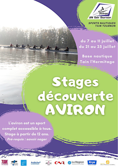 Stage d'été sportif aviron Tain l'Hermitage Tournon sur Rhône Drôme Ardèche Stage d'été sportif aviron Tain l'Hermitage Tournon sur Rhône Drôme Ardèche